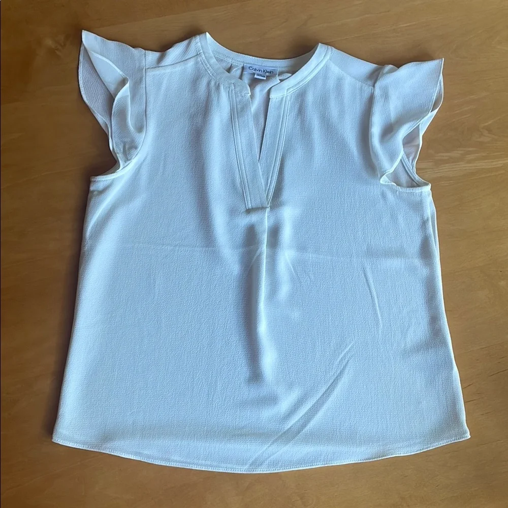 Calvin Klein White Blouse - Picture 1 of 5